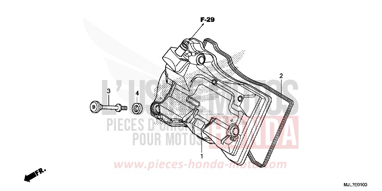 COUVERCLE DE CULASSE de Integra 750 GRAPHITE BLACK (NHB01) de 2014